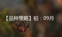 【品種策略】鉛：09月12日多家期貨公司晨報觀點匯總