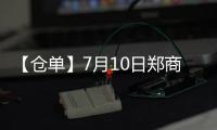 【倉單】7月10日鄭商所棉花期貨倉單較上一日減少118張