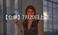【倉單】7月20日上期所滬銀期貨倉單較上一日增加187073千克