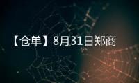 【倉單】8月31日鄭商所棉花期貨倉單較上一日減少83張