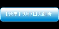 【倉單】9月7日大商所PVC期貨倉單較上一日增加699手