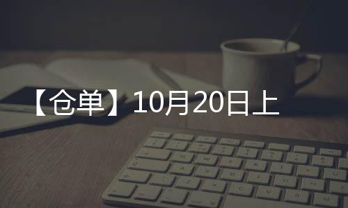 【倉單】10月20日上期所熱卷期貨倉單較上一日減少3567噸