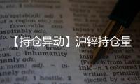 【持倉異動】滬鋅持倉量較上一交易日減少22160手降幅10.17%