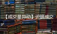 【成交量異動】滬銀成交量較上一交易日增加35.46萬手增幅50.09%