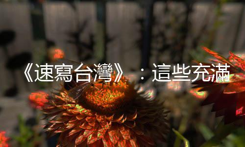 《速寫臺灣》：這些充滿臺味的元素，就是屬於我們的「臺灣style」