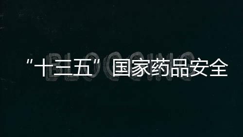 “十三五”國家藥品安全規劃發布