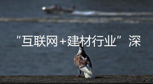 “互聯網+建材行業”深度融合，迎來發展新階段