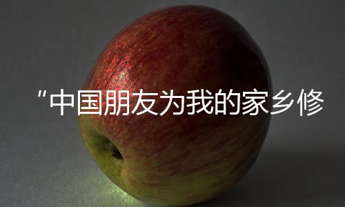 “中國朋友為我的家鄉修了一條致富路”