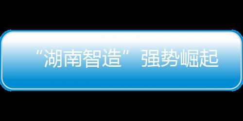 “湖南智造”強勢崛起