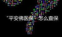 “平安佛醫保”怎么查保單 可以線下辦理嗎