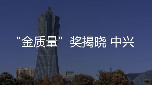 “金質量”獎揭曉 中興通訊榮獲“科技創新”獎