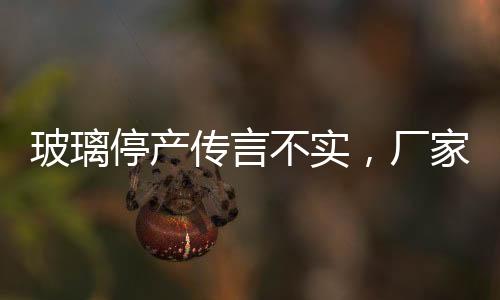 玻璃停產傳言不實，廠家出庫一般！,市場研究