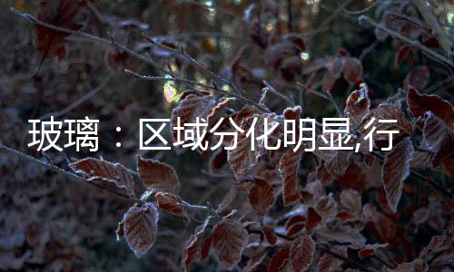 玻璃：區(qū)域分化明顯,行業(yè)資訊