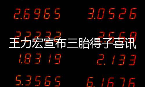 王力宏宣布三胎得子喜訊 為兒子起名為王嘉耀