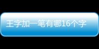 王字加一筆有哪16個字（王字加一筆有那15個字）