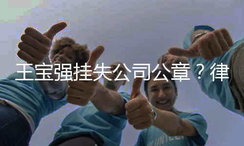 王寶強掛失公司公章？律師:為恢復控制權