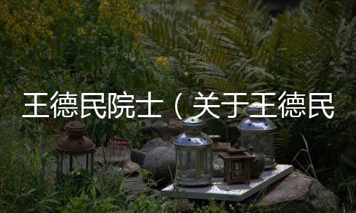王德民院士（關(guān)于王德民院士的基本情況說明介紹）