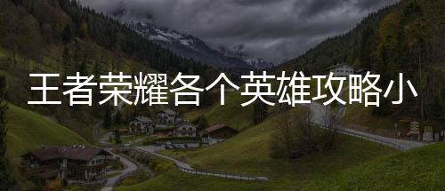 王者榮耀各個(gè)英雄攻略小技巧（王者榮耀英雄攻略大全）