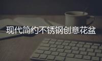 現代簡約不銹鋼創意花盆 商場酒店落地景觀裝飾花缽異形金屬花箱