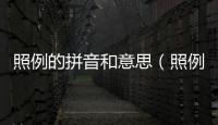 照例的拼音和意思（照例的拼音）