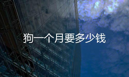 狗一個(gè)月要多少錢