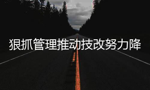 狠抓管理推動技改努力降低發電煤耗
