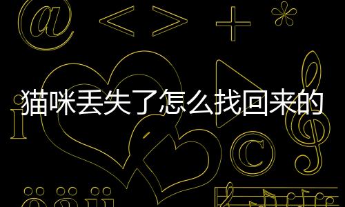 貓咪丟失了怎么找回來的方法(貓咪丟失后被找回來完全變了)