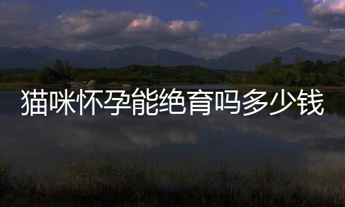 貓咪懷孕能絕育嗎多少錢？貓咪懷孕能做絕育嗎