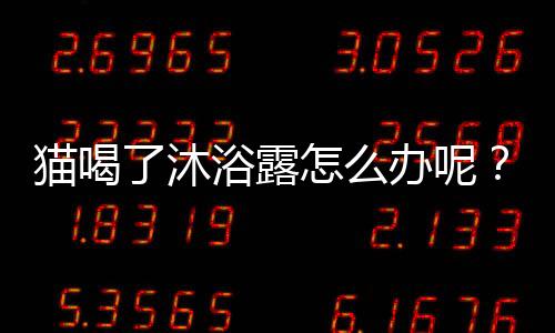 貓喝了沐浴露怎么辦呢？貓誤食沐浴露會死嗎