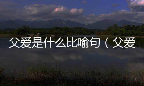 父愛是什么比喻句（父愛是什么）