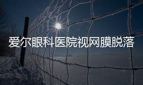 愛爾眼科醫(yī)院視網(wǎng)膜脫落手術(shù)做得好