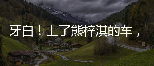 牙白！上了熊梓淇的車，雙十一只能剁手了