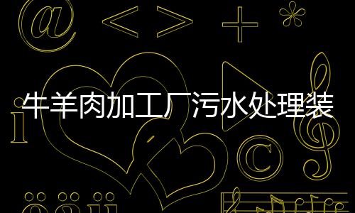 牛羊肉加工廠污水處理裝置