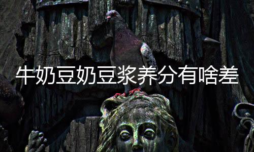 牛奶豆奶豆漿養分有啥差異早餐調配哪個更適合