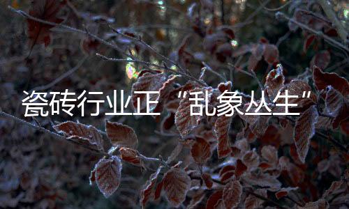 瓷磚行業(yè)正“亂象叢生” 企業(yè)不能不擇手段