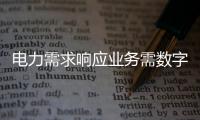 電力需求響應業務需數字化賦能
