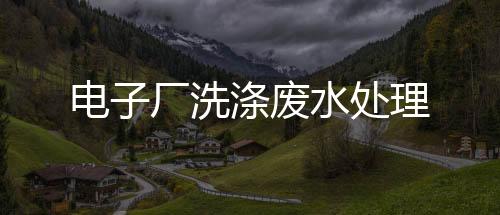 電子廠洗滌廢水處理