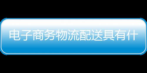 電子商務物流配送具有什么特征