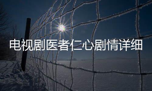 電視劇醫者仁心劇情詳細介紹