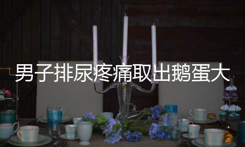 男子排尿疼痛取出鵝蛋大的結石 到底是怎么回事？