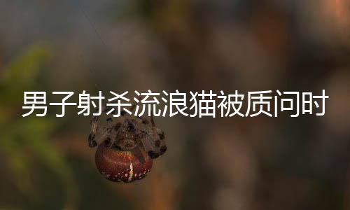 男子射殺流浪貓被質問時囂張承認： “我干的，滿意嗎？”其父道歉