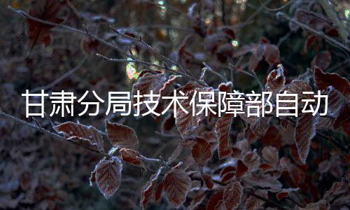 甘肅分局技術保障部自動化室召開科室例會