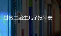 甘薇二胎生兒子報平安：末末弟弟來了