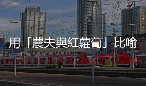 用「農夫與紅蘿蔔」比喻電業，電力交易中心就是「臺北果菜市場」