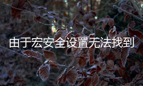 由于宏安全設(shè)置無法找到宏或宏已被禁用