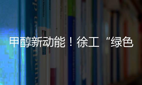 甲醇新動能！徐工“綠色大軍”進礦山