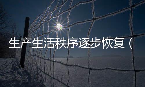 生產(chǎn)生活秩序逐步恢復（高效統(tǒng)籌疫情防控和經(jīng)濟社會發(fā)展）