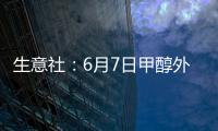 生意社：6月7日甲醇外盤市場收盤價格上漲