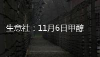 生意社：11月6日甲醇外盤市場收盤價格下跌