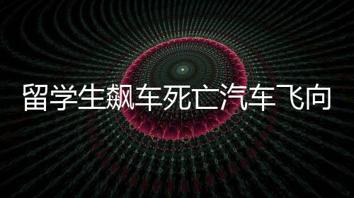 留學(xué)生飆車死亡汽車飛向空中 警方：不排除受到酒精或藥物影響